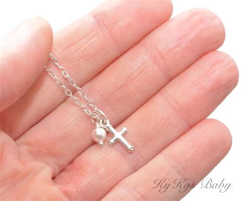 baptism cross necklace for baby girl|baby crucifix necklace for baptism.